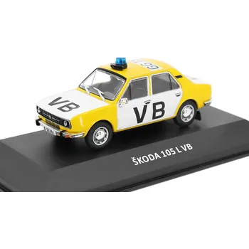 autíčko DeAgostini Škoda 105 L Veřejná bezpečnost 1:43 - Kaleidoskop slavných vozů časopis s modelem #93 Škoda 105L VB - kovový model auta 1/43