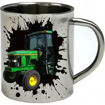 Moon River John Deere 6400 nerezový hrnek s traktorem 450 ml (hrnek nerezový dvouvrstvý pro farmáře , farmář , farma)