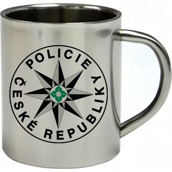 POLICIE znak nerezový hrnek 450 ml (hrnek nerezový dvouvrstvý POLICIE)