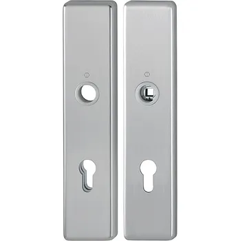 HOPPE široký štít hranatý bez překrytky 54mm Provedení: klika - klika, Povrch: F9 - nerezový elox, Rozteč: 90 mm