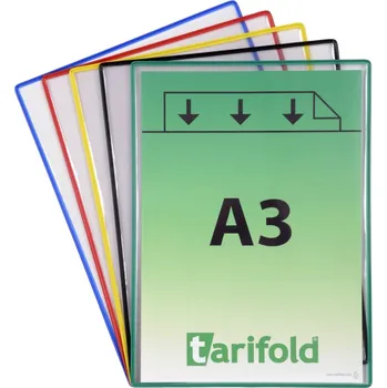 Rámeček s kapsou Tarifold, A3, otevřený shora, mix barev, 5 ks