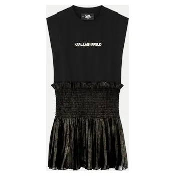 Dámské šaty Karl Lagerfeld Kids Každodenní šaty Z30189 D Černá Regular Fit 16Y