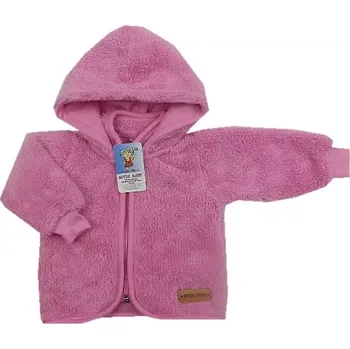 Kabátek pro miminko Lama s nášivkou tmavší růžová velikost 56