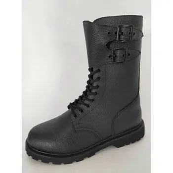 Těžké boty Obuv vysoká, army combat, černá, kožená/gumová podrážka, vel. 44, Smilodon