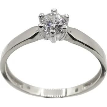 Prsten Zlatý prsten z bílého zlata se zirkony AZR756W, vel. 58, 1.8 g (585/1000)