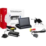 Parkovací asistent TFT02 4,3" s kamerou HD-308-LED 4 senzory bílé