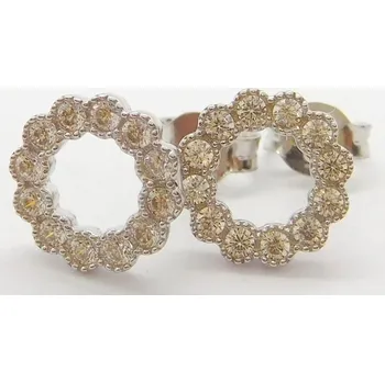 Náušnice Klenoty Budín Dámské peckové zlaté náušnice se zirkony z bílého zlata 585/1,48gr HK2303 (Klenoty Budín Dámské peckové zlaté náušnice se zirkony z bílého zlata 585/1,48gr HK2303)