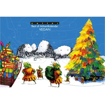 Bonboniéra Zotter Nejlepší vegan čokolády BIO adventní kalendář 306 g