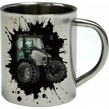 LAMBORGHINI nerezový hrnek s traktorem 300 ml (hrnek nerezový dvouvrstvý pro farmáře , farmář , farma)