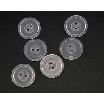 Knoflík Dírkový knoflík - průhledná - průměr 1,8 cm