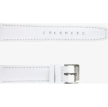 Hodinky Preciosa Kožený řemínek na hodinky, bílý, prošívaný