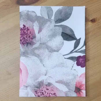 Obal na knihu Nebe doma Látkový barevný obal na knihu - růžové květy - A5