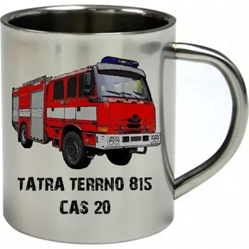 Hasičské auto 815 CAS 20 nerezový hrnek pro HASIČE (hrnek nerezový dvouvrstvý HASIČI hasičské auto)