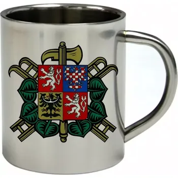 HASIČSKÝ ZNAK ERB nerezový hrnek pro HASIČE (hrnek nerezový dvouvrstvý HASIČI hasičské auto)
