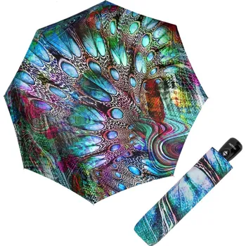 Deštník Doppler Fiber Magic Pavone,Satin - dámský plně automatický deštník