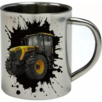 JCB Fastrac 4220 nerezový hrnek s traktorem 300 ml (hrnek nerezový dvouvrstvý pro farmáře , farmář , farma)