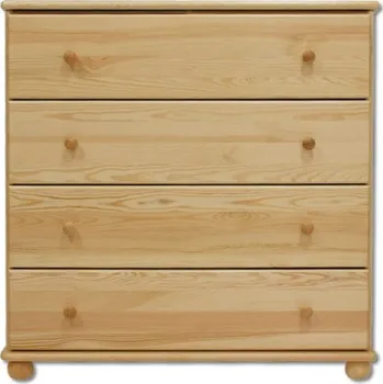 Ložnice Drewmax Komoda KD119, 100x100x47, borovice (Barva dřeva: Přírodní (lakovaná))