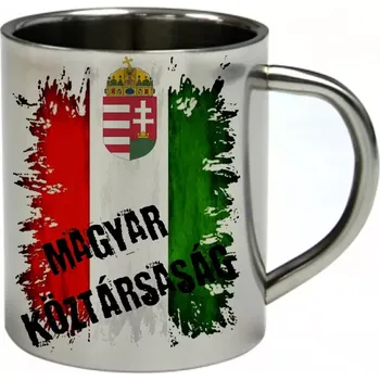 Moon River Maďarsko nerezový hrnek s vlajkou 450 ml (hrnek nerezový dvouvrstvý vlajka )
