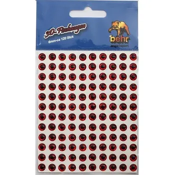 SAMOLEPÍCÍ 3D OČI RED 6MM-120KS