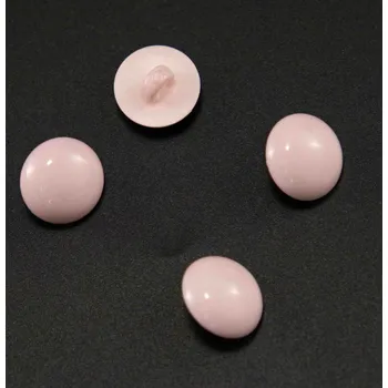 Knoflík Knoflík se spodním přišitím vypouklý - světle růžový - průměr 1,1 cm