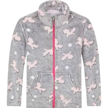 Dívčí vesta Dívčí fleesová mikina šedá Kugo KM2331 (Dívčí teplejší mikina)