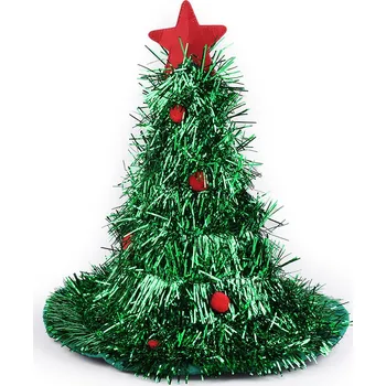 Vánoční dekorace Klobouk vánoční stromeček Varianta: Zelená, Balení: 1 ks