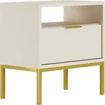 Kocot Kids Noční stolek Austin - béžový/zlatá noha