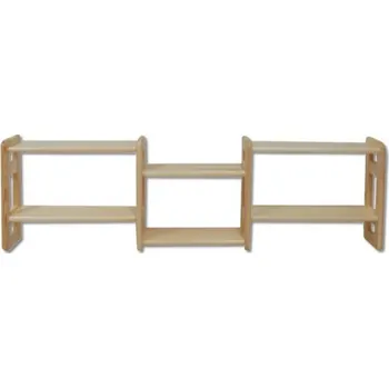 Nábytek Drewmax Police PK103, 44x19, borovice (Barva dřeva: Přírodní (lakovaná), Šířka: 130)