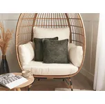 Sada 2 dekorativních polštářů šedá viskóza 45 x 45 cm doplňky do obývacího pokoje ložnice retro styl Beliani