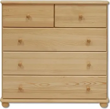 Drewmax Komoda KD109, 100x100x47, borovice (Barva dřeva: Dub)