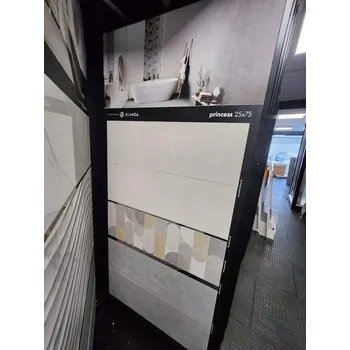 Obklad Princess White Rekt. - obkládačka rektifikovaná 25x75 šedá mat 168925