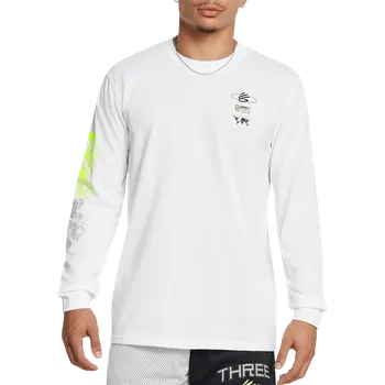 Pánské tričko Triko s dlouhým rukávem Under Armour Curry Verbiage Heavyweight 1387109-100 Velikost S