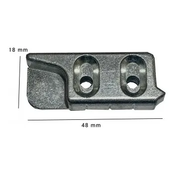 Příslušenství k oknu MACO MM protikus pravý polohovací pojistky pro protilehlou kovací drážku