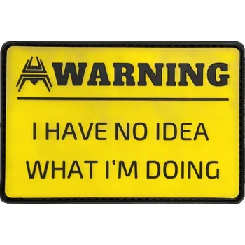 Nášivka ANAREUS ANAREUS VELCRO Warning patch NO IDEA - Žlutá