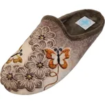 MEDILINE DÁMSKÉ PANTOFLE GEMA MOTÝL 7600-14 HNĚDÁ Barva: HNĚDÁ, Velikost: 39