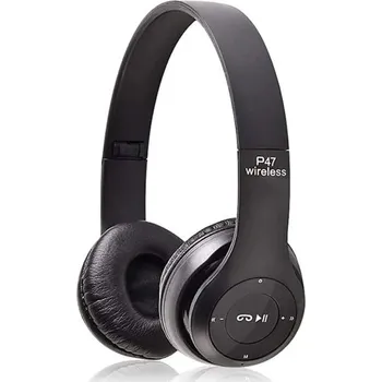 Sluchátka Top ceny Bluetooth sluchátka P47, bezdrátová sluchátka s mikrofonem - Bluetooth sluchátka P47 - ČERNÁ