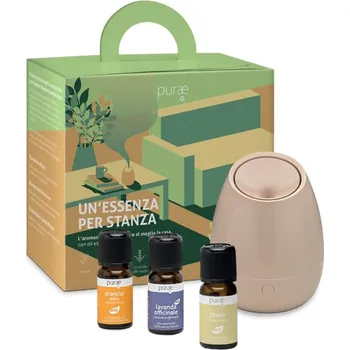 Aroma difuzér Purae ESSENZA STANZA sada difuzér a 3 oleje po 5 ml 4 ks