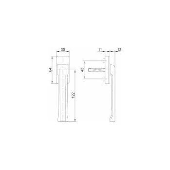 Okenní klika DAB Trade Klika okenní 1030R, trn 7/37, rozteč 45, snížená oválná RAL9016 bílá