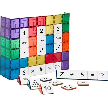 ostatní stavebnice Learn & Grow Magnetické dlaždice - Čísla a počítání (40 ks)