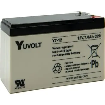 Záložní baterie Uzavřený olověný akumulátor YUASA YUVOLT Použití v pohotovostním režimu konstrukce VRLA AGM 7Ah Ne Ne 3 až 5 let Ne