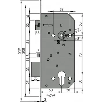 Příslušenství k domovnímu zvonku SAM EL B 9050 elektromechanický zámek