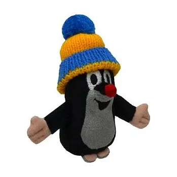 plyšák Moravská Ústředna Krtek 10cm prstový maňásek kulich červený, modrý