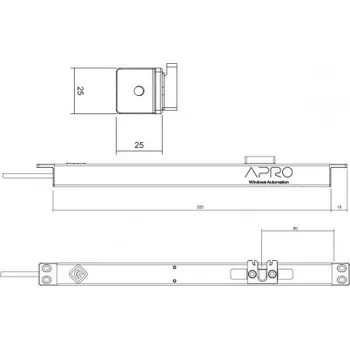 Zapuštěný elektrický zámek 600N, 24V, zdvih 0-17-34 mm