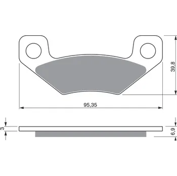 Brzdová destička Brzdové destičky GOLDFREN 315 AD STREET 315 AD