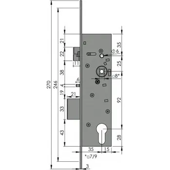 Příslušenství k domovnímu zvonku SAM EL B 9235 elektromechanický zámek