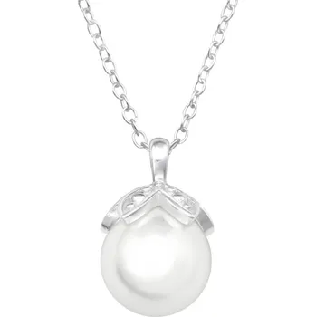 Náhrdelník For Silver Náhrdelník s přívěskem Květ s perlou - Stříbro 925