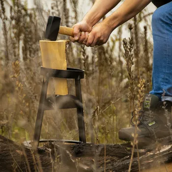 Štípačka na dřevo Stojan na štípání dřeva, karbonová ocel, výška 37cm|Esschert Design