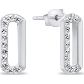 Náušnice Brilio Silver Překrásné stříbrné náušnice se zirkony EA808W + 2 měsíce na vrácení zboží