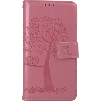 Pouzdro na mobilní telefon Pouzdro iPhone 13 knížkové Růžový strom sovičky (kryt neboli obal na iPhone 13)