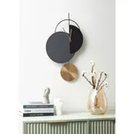 Nástěnné hodiny šedé a černé ocel a kov 32 x 60 cm moderní minimalistický dekorativní kyvadlový design bez čísel dekorace obývací pokoj Beliani